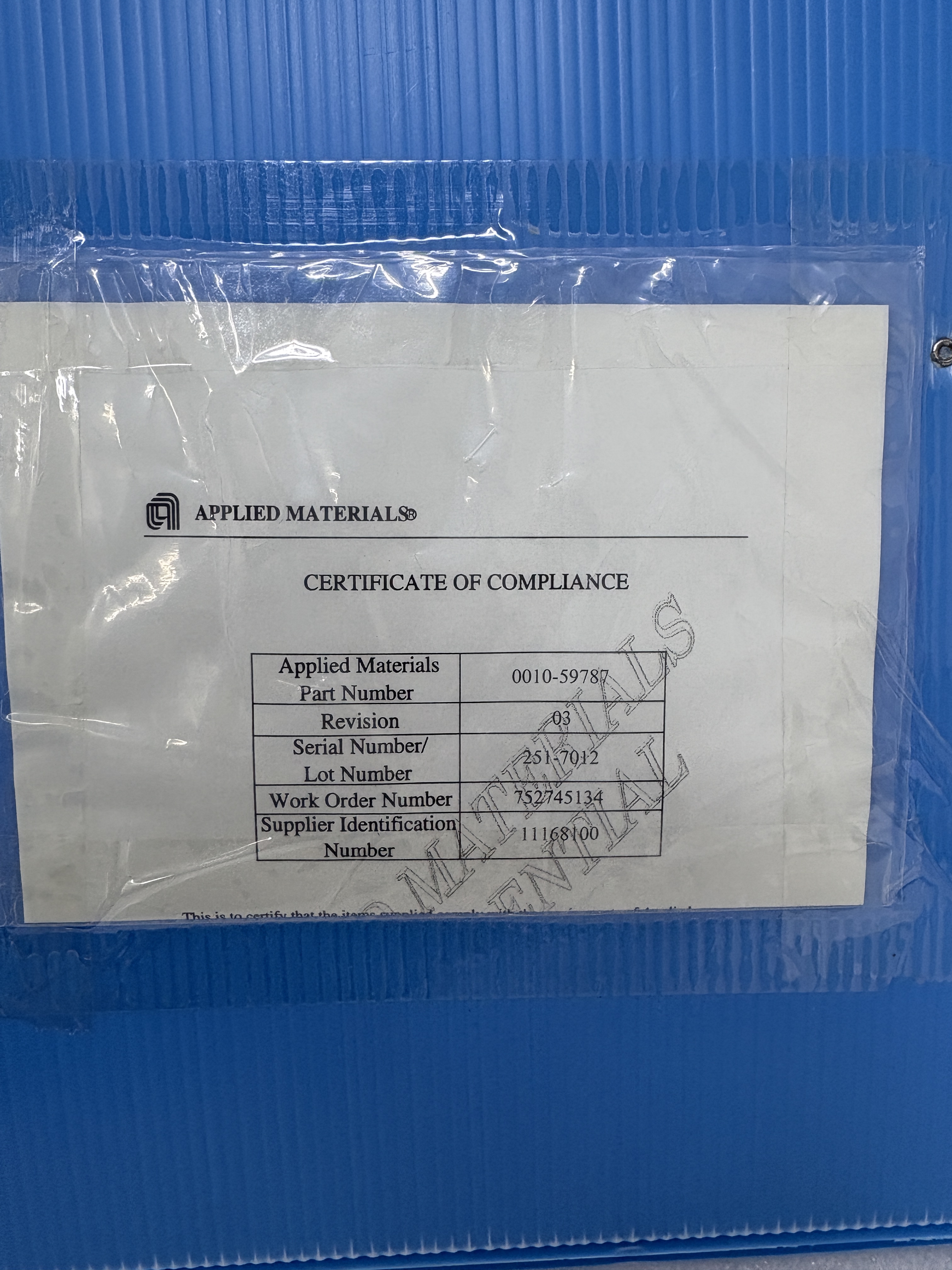 AMAT 0010-59787 Unit 1